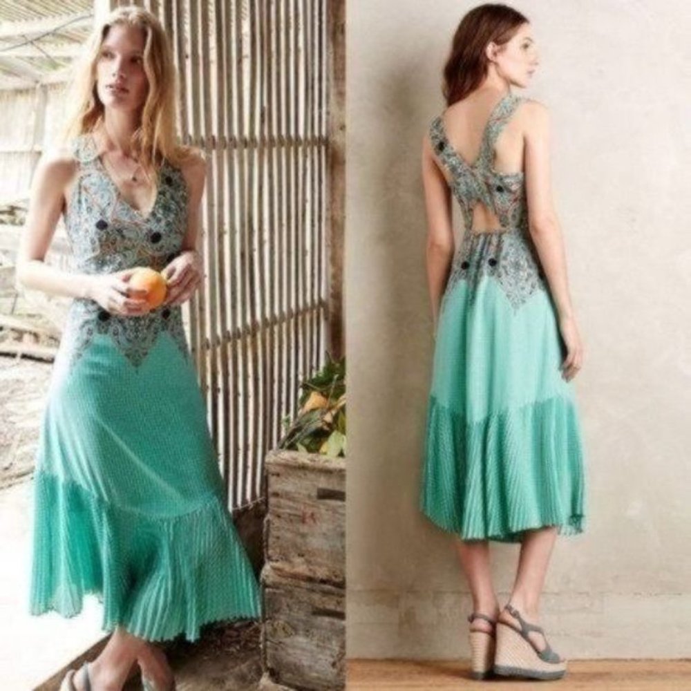 Anthropologie Maeve Mermaid Canyon Creek Boho Dress
